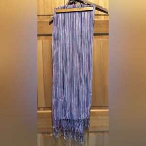 Elegant Purple Striped Scarf
